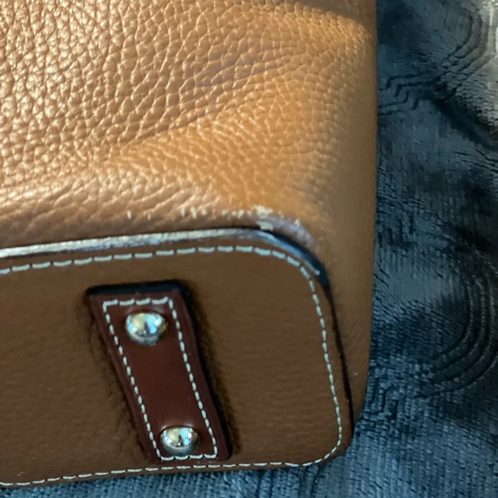 Dooney & Bourke Chestnut Leather Shoulder Bag - Picture 5 of 5
